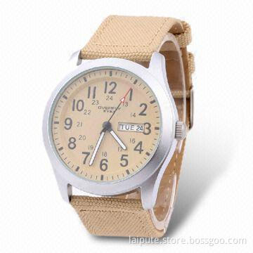 Titanium Fabric Watch, CE and RoHS Certification, Made of Titanium Material Bezel and Case